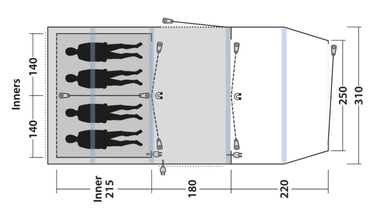 Outwell Parkdale 4PA Tent (2023) 2 Outwell Parkdale 4PA Tent (2023) - Image 2