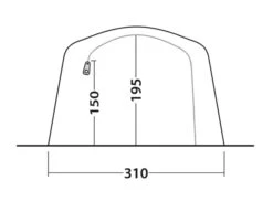 Outwell Parkdale 4PA Tent (2023) 21 Outwell Parkdale 4PA Tent (2023) -Outdoor Camping Store 111180 parkdale 4pa drawing other5