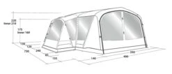 Outwell Mountain Lake 5ATC Tent (2022) -Outdoor Camping Store 111198 mountain lake 5atc drawing perspective2