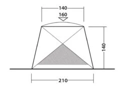 Outwell Beach Shelter Compton (2023) -Outdoor Camping Store 111230 beach shelter compton drawing other4