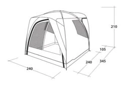 Outwell Beachcrest Drive Away Awning 24 Outwell Beachcrest Drive Away Awning -Outdoor Camping Store 111238 beachcrest drawing perspective2