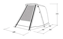 Outwell Sandcrest S Awning -Outdoor Camping Store 111241 sandcrest s drawing perspective2
