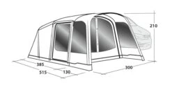 Outwell Blossburg 380 Air Drive Away Awning -Outdoor Camping Store 111242 blossburg 380 air drawing perspective2