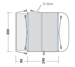 Outwell Newburg 240 Air Low Drive Away Awning 14 Outwell Newburg 240 Air Low Drive Away Awning -Outdoor Camping Store 111245 newburg 240 air drawing floorplan3