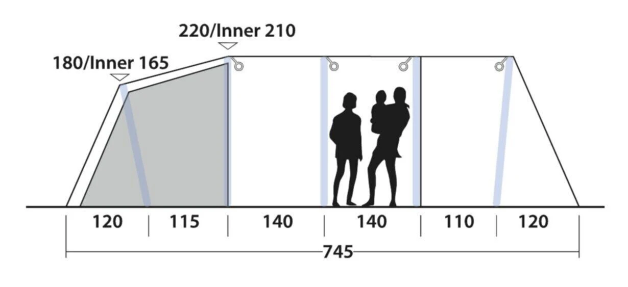 Outwell Queensdale 8PA Tent (2023) 5 Outwell Queensdale 8PA Tent (2023) - Image 5