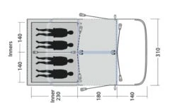 Outwell Springville 4SA Tent (2023) -Outdoor Camping Store 111275 springville 4sa drawing floorplan3