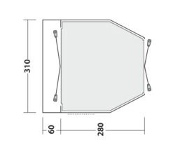Easy Camp Shamrock Awning (180 - 205cm) -Outdoor Camping Store 120398 shamrock drawing floorplan3