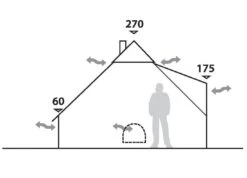 Robens Klondike Tipi Tent (2023) -Outdoor Camping Store 130083 klondike drawing elevation 3967