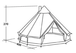 Robens Klondike Tipi Tent (2023) -Outdoor Camping Store 130083 klondike drawing perspective 374