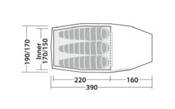 Robens Pioneer 3EX Tent (2022) -Outdoor Camping Store 130275 pioneer 3ex drawing floorplan3
