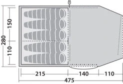 Robens Double Dreamer 5 Tent (2023) 21 Robens Double Dreamer 5 Tent (2023) -Outdoor Camping Store 130279 double dreamer 5 drawing floorplan3