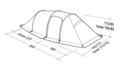 Robens Nordic Lynx 3 Tent (2023) -Outdoor Camping Store 130323 nordic lynx 3 drawing perspective2