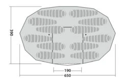 Outwell Robens Klondike Twin Tipi Tent (2023) -Outdoor Camping Store 130359 klondike twin drawing floorplan3