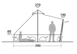 Outwell Robens Klondike Twin Tipi Tent (2023) -Outdoor Camping Store 130359 klondike twin drawing other4