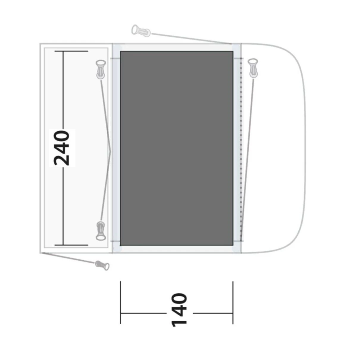 Outwell Newburg 160 Footprint Groundsheet 2 Outwell Newburg 160 Footprint Groundsheet - Image 2