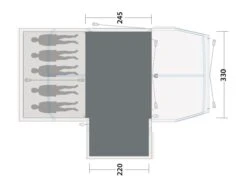 Outwell Mountain Lake 5ATC Flat Woven Carpet 5 Outwell Mountain Lake 5ATC Flat Woven Carpet -Outdoor Camping Store 170890 flat woven carpet mountain lake 5atc drawing floorplan2