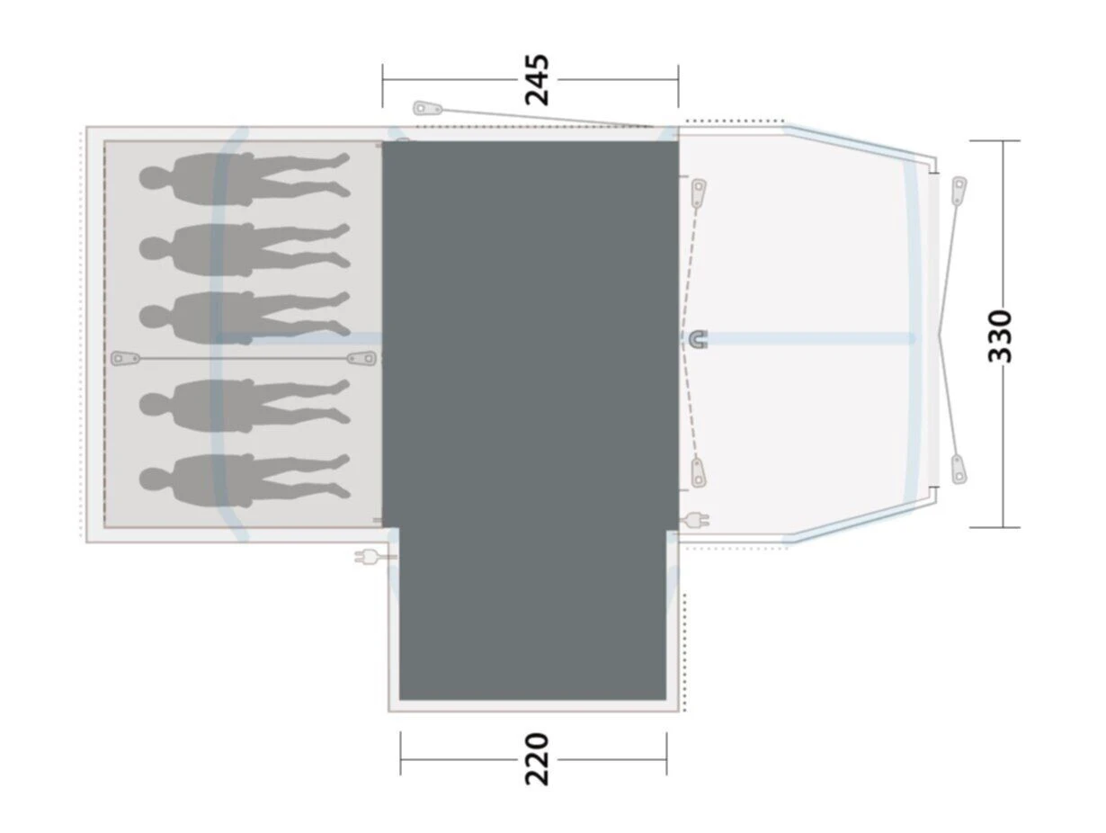 Outwell Mountain Lake 5ATC Flat Woven Carpet 3 Outwell Mountain Lake 5ATC Flat Woven Carpet - Image 3