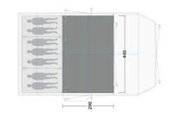 Outwell Knoxville 7SA Flat Woven Carpet -Outdoor Camping Store 170938 flat woven carpet knoxville 7sa drawing floorplan2