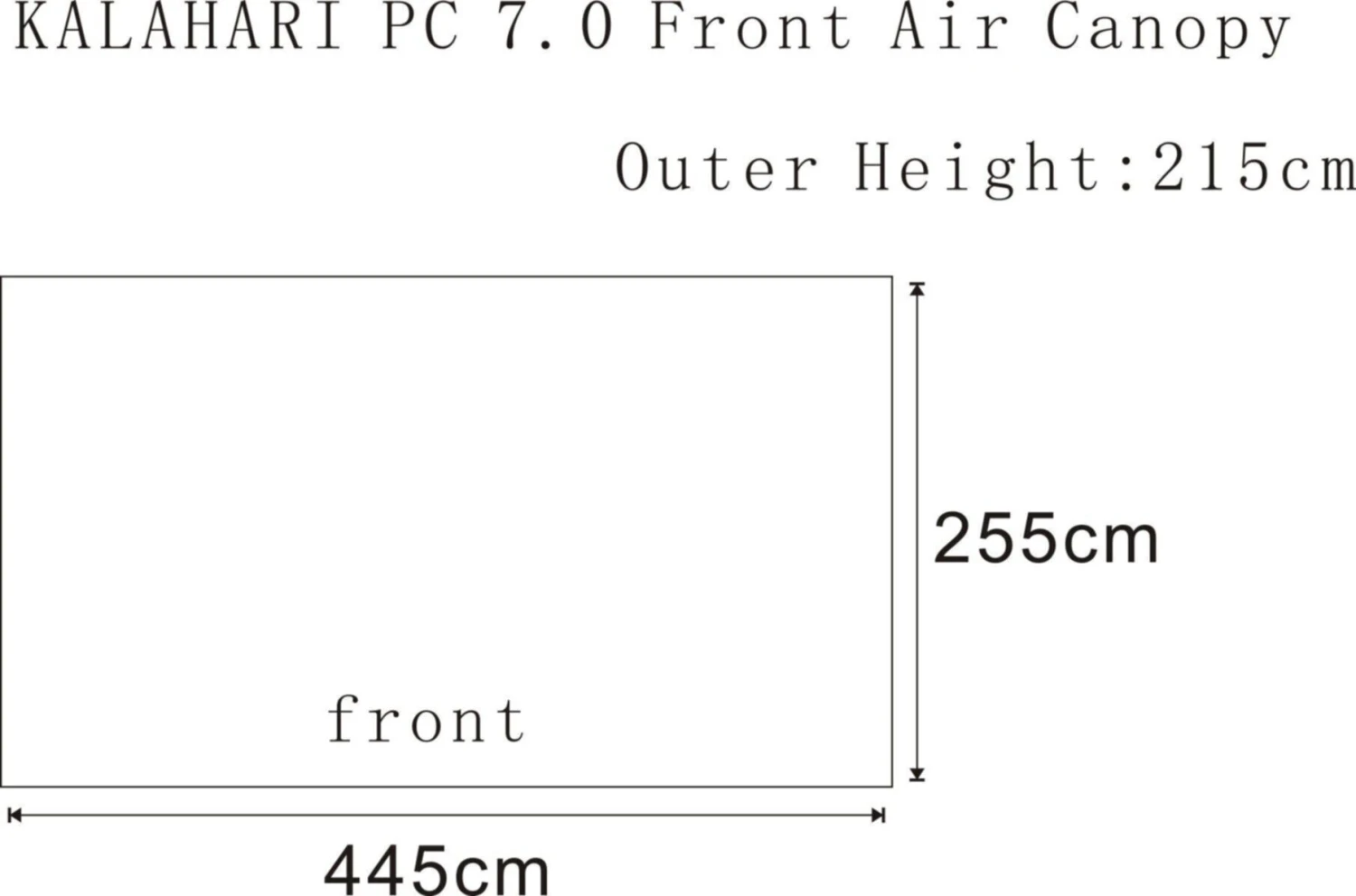 Outdoor Revolution Kalahari PC Front Air Canopy 2 Outdoor Revolution Kalahari PC Front Air Canopy - Image 2