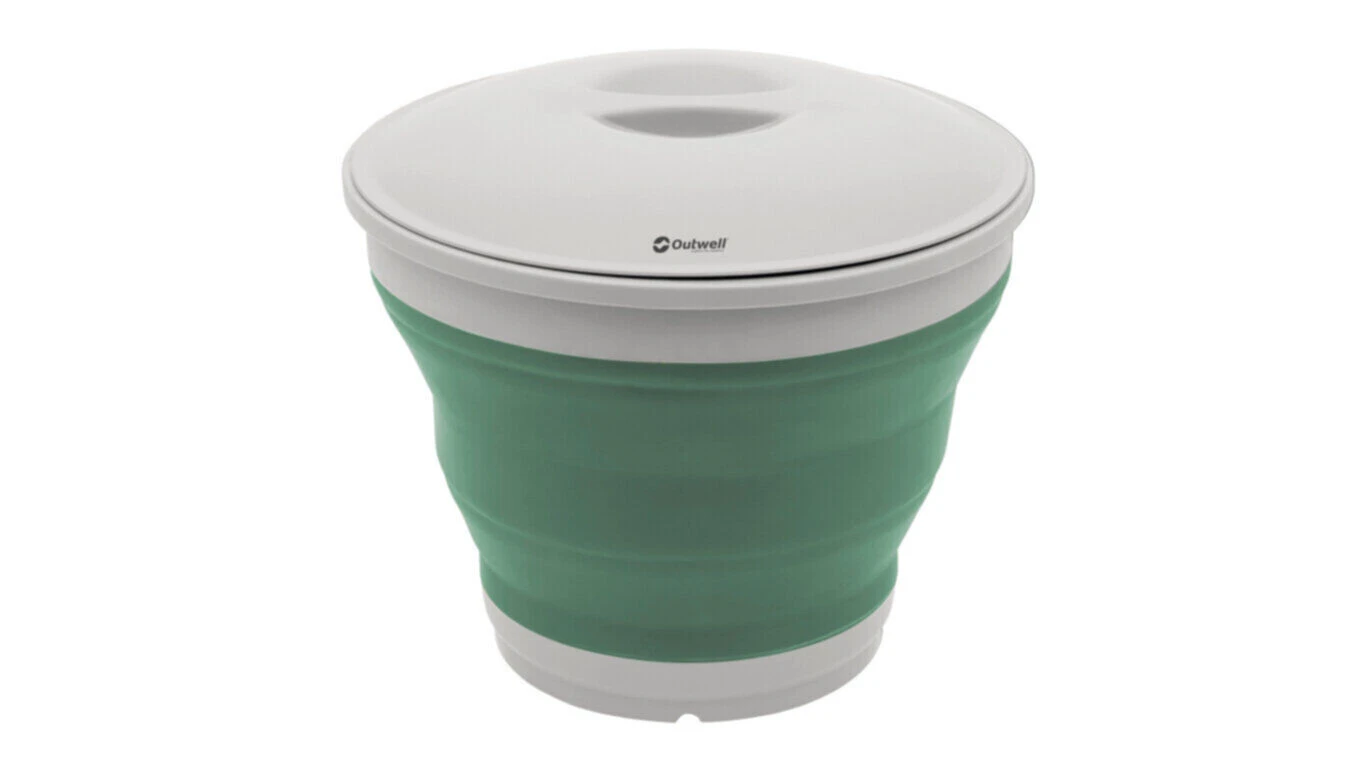 Outwell Collaps Bucket With Lid - Shadow Green (2023) 1 Outwell Collaps Bucket With Lid - Shadow Green (2023)