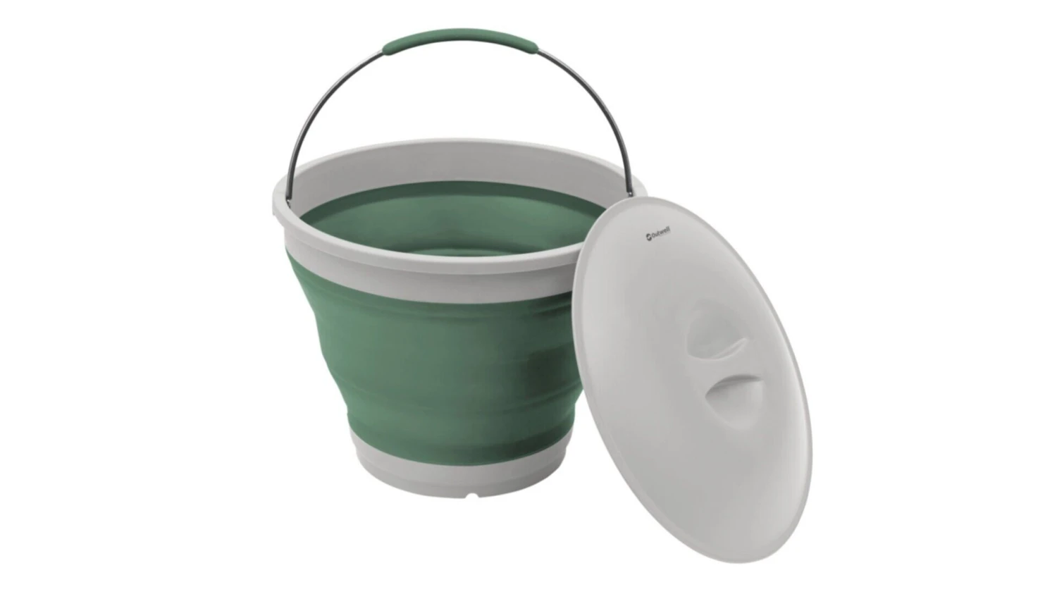 Outwell Collaps Bucket With Lid - Shadow Green (2023) 2 Outwell Collaps Bucket With Lid - Shadow Green (2023) - Image 2