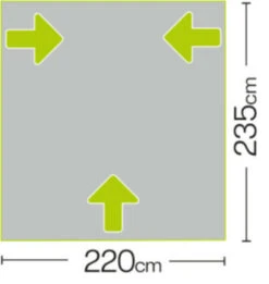 Quest Falcon 220 Poled Porch Caravan Awning (2022) -Outdoor Camping Store a3500 7 midsize