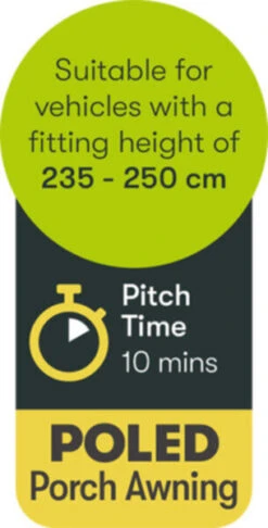 Quest Falcon 220 Poled Porch Caravan Awning (2022) -Outdoor Camping Store a3500 9 midsize