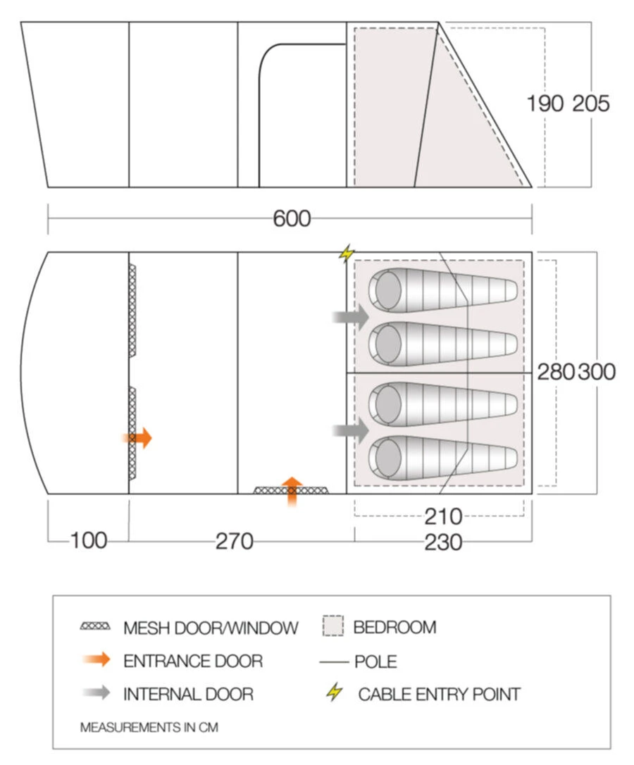 Vango Aether Poled 450XL Tent (2022) 3 Vango Aether Poled 450XL Tent (2022) - Image 3