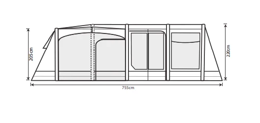 Outdoor Revolution Airedale 9.0DSE Tent (2022) 6 Outdoor Revolution Airedale 9.0DSE Tent (2022) - Image 6