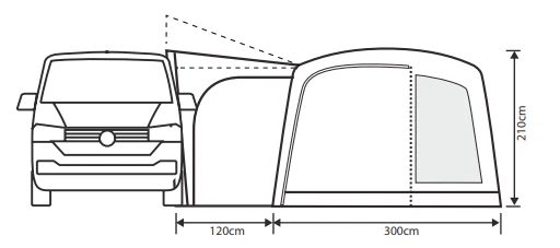 Outdoor Revolution Cayman Cacos Air SL Mid Awning (210-255cm) 7 Outdoor Revolution Cayman Cacos Air SL Mid Awning (210-255cm) - Image 7