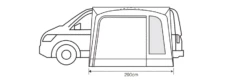 Outdoor Revolution Cayman Cona Air Driveaway Awning Low (2022) -Outdoor Camping Store cayman cona air 3
