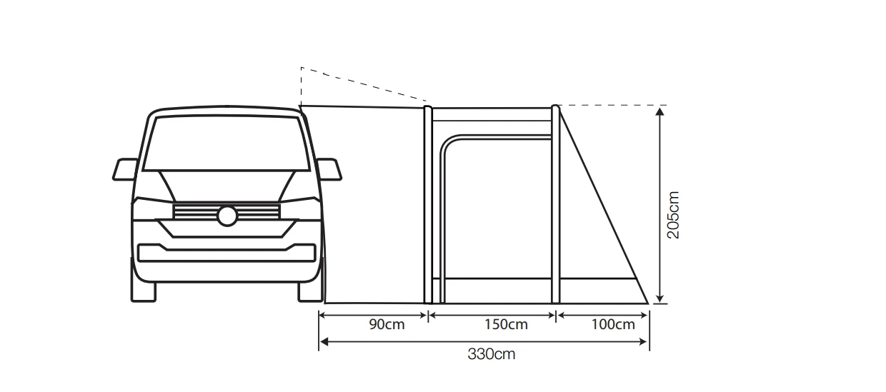 Outdoor Revolution Cayman Cuba Air Low Driveaway Awning (180-210cm) 6 Outdoor Revolution Cayman Cuba Air Low Driveaway Awning (180-210cm) - Image 6