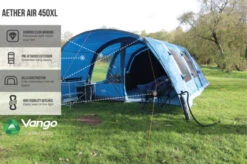 Vango Airbeam Vango Aether Air 450XL Tent (2022) -Outdoor Camping Store earth collection airbeam infographics call outs6