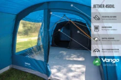 Vango Aether Poled 450XL Tent (2022) 13 Vango Aether Poled 450XL Tent (2022) -Outdoor Camping Store earth collection poled infographics call outs5