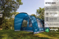 Vango Aether Poled 450XL Tent (2022) 14 Vango Aether Poled 450XL Tent (2022) -Outdoor Camping Store earth collection poled infographics call outs6