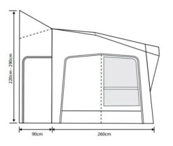 Outdoor Revolution Esprit Pro X 350M Awning (220-290cm) -Outdoor Camping Store esprit 350 x fl1