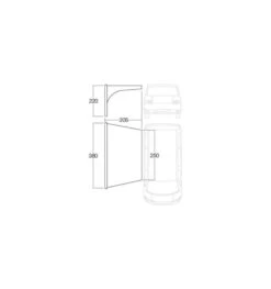 Vango AirBeam Sky Canopy 2.5m 6 Vango AirBeam Sky Canopy 2.5m -Outdoor Camping Store floorplan 25 2