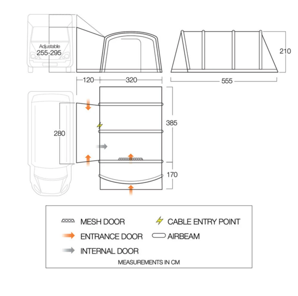 Vango Airbeam Vango Galli CC Air Tall Awning (2023) 3 Vango Airbeam Vango Galli CC Air Tall Awning (2023) - Image 3