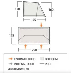 Vango Airbeam Vango Studio Large For Anantara IV (TA010) 13 Vango Airbeam Vango Studio Large For Anantara IV (TA010) -Outdoor Camping Store floorplan studio l 1