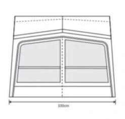 Outdoor Revolution Esprit Pro X 330 Premium Caravan Air Awning -Outdoor Camping Store floorplan 3