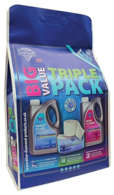 Blue Diamond Big Value 2L Triple Pack (Toilet Fluid) 1 Blue Diamond Big Value 2L Triple Pack (Toilet Fluid)