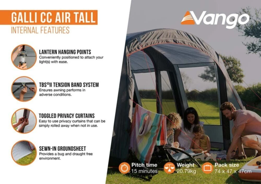 Vango Airbeam Vango Galli CC Air Tall Awning (2023) 6 Vango Airbeam Vango Galli CC Air Tall Awning (2023) - Image 6