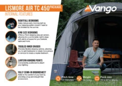 Vango Airbeam Vango Lismore Air TC 450 Tent Package (2023) -Outdoor Camping Store lismore air tc 450 package2