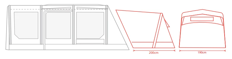Outdoor Revolution Movelite Annexe T3E / T4E (2022) 3 Outdoor Revolution Movelite Annexe T3E / T4E (2022) - Image 3