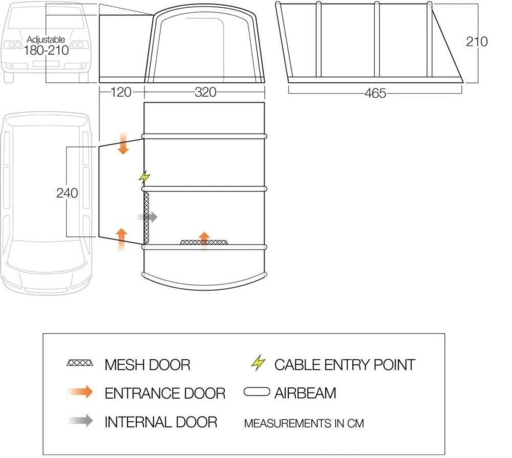 Vango Airbeam Vango Galli III Low Airaway Awning (2022) 4 Vango Airbeam Vango Galli III Low Airaway Awning (2022) - Image 4