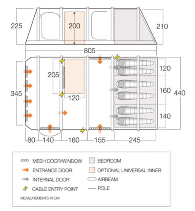 Vango Airbeam Vango Anantara IV TC 650xl Air Tent (2023) 3 Vango Airbeam Vango Anantara IV TC 650xl Air Tent (2023) - Image 3