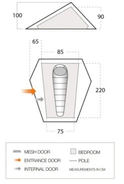 Vango Heddon 100 Tent (2022) -Outdoor Camping Store vango 2022 tents floorplan heddon 100 low res
